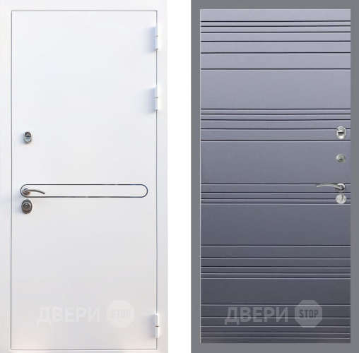 Входная металлическая Дверь Рекс (REX) 27 Line Силк титан в Мытищах