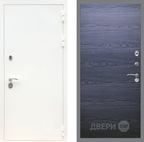 Дверь Рекс (REX) 5 Белая Шагрень GL Дуб тангенальный черный в Мытищах