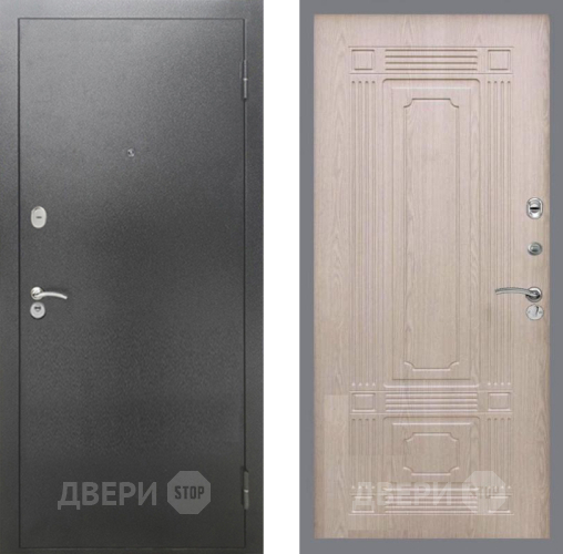 Дверь Рекс (REX) 2А Серебро Антик FL-2 Беленый дуб в Мытищах