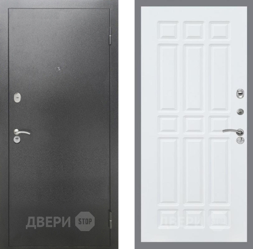 Дверь Рекс (REX) 2А Серебро Антик FL-33 Силк Сноу в Мытищах