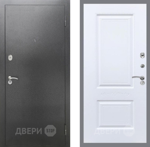 Входная металлическая Дверь Рекс (REX) 2А Серебро Антик Смальта Силк Сноу в Мытищах
