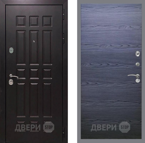 Входная металлическая Дверь Рекс (REX) 8 GL Дуб тангенальный черный в Мытищах