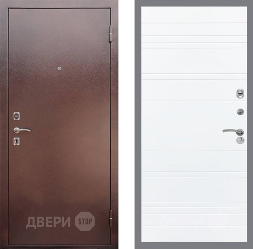 Входная металлическая Дверь Рекс (REX) 1 Line Силк Сноу в Мытищах