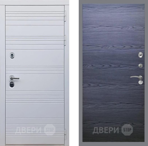 Входная металлическая Дверь Рекс (REX) 14 Силк Сноу GL Дуб тангенальный черный в Мытищах