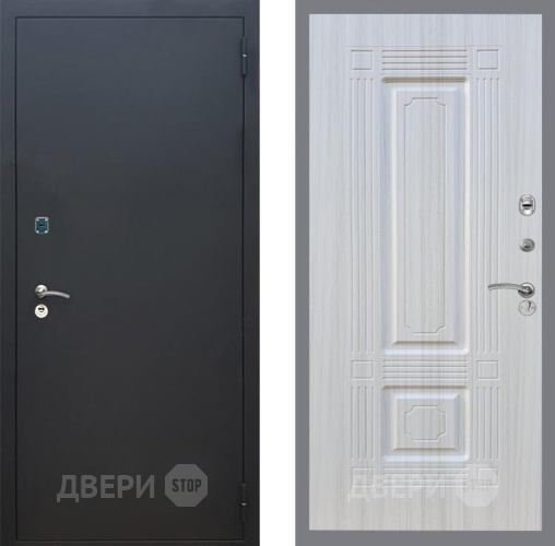 Дверь Рекс (REX) 1A Черный Муар FL-2 Сандал белый в Мытищах