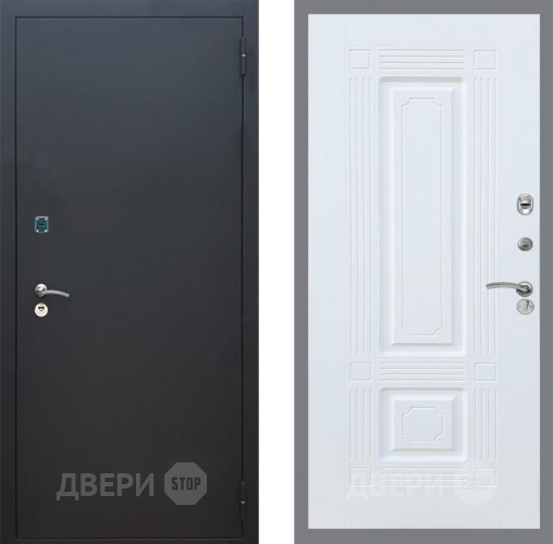 Входная металлическая Дверь Рекс (REX) 1A Черный Муар FL-2 Силк Сноу в Мытищах