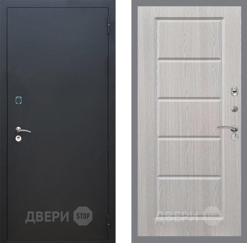 Дверь Рекс (REX) 1A Черный Муар FL-39 Беленый дуб в Мытищах