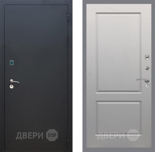 Входная металлическая Дверь Рекс (REX) 1A Черный Муар FL-117 Грей софт в Мытищах