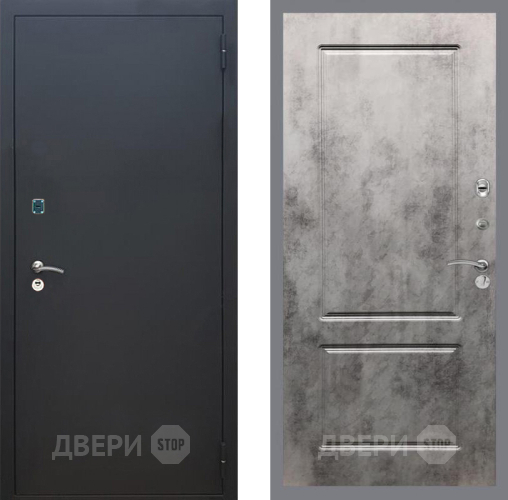 Дверь Рекс (REX) 1A Черный Муар FL-117 Бетон темный в Мытищах