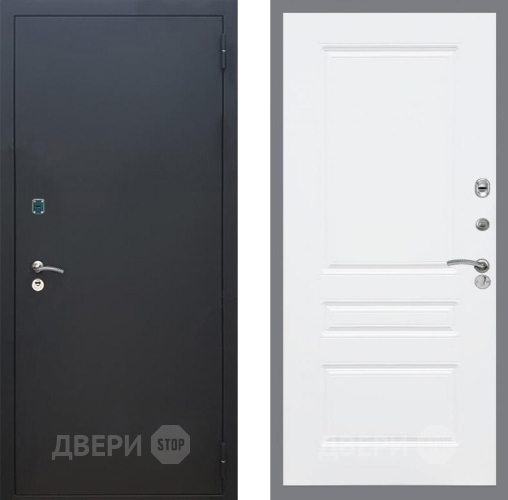 Дверь Рекс (REX) 1A Черный Муар FL-243 Силк Сноу в Мытищах
