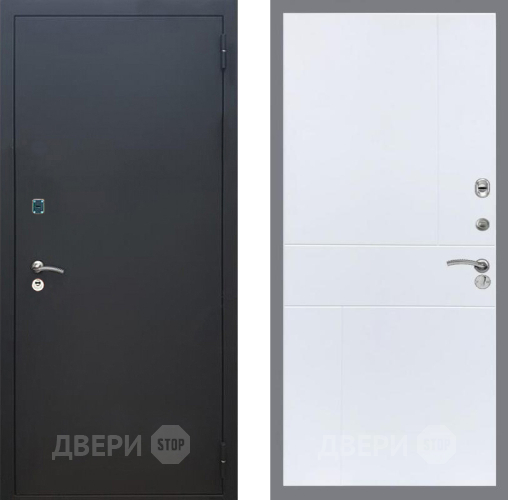 Входная металлическая Дверь Рекс (REX) 1A Черный Муар FL-290 Силк Сноу в Мытищах