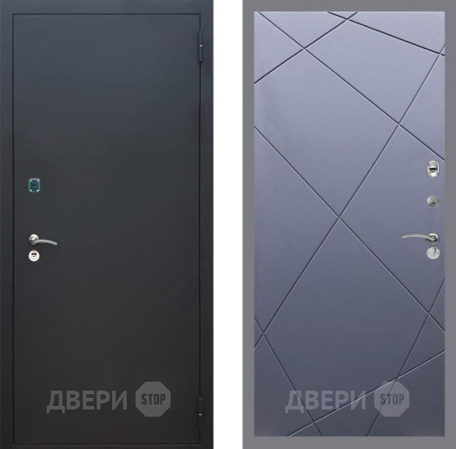 Входная металлическая Дверь Рекс (REX) 1A Черный Муар FL-291 Силк титан в Мытищах
