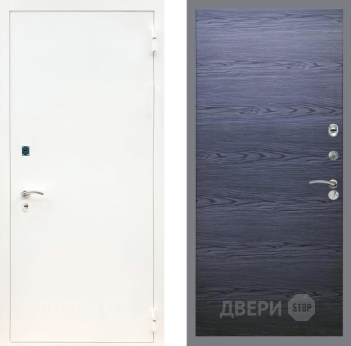 Входная металлическая Дверь Рекс (REX) 1А Белая шагрень GL Дуб тангенальный черный в Мытищах