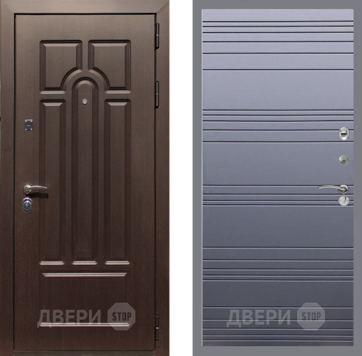 Дверь Рекс (REX) Эврика Line Силк титан в Мытищах