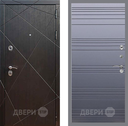 Входная металлическая Дверь Рекс (REX) 13 Венге Line Силк титан в Мытищах