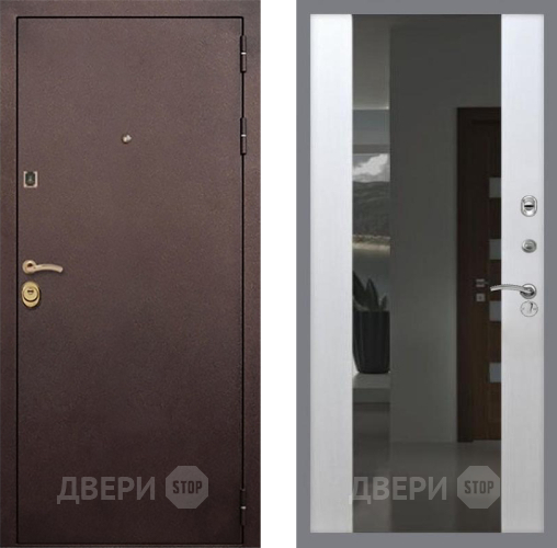 Входная металлическая Дверь Рекс (REX) Лайт 3К СБ-16 с Зеркалом Лиственница беж в Мытищах