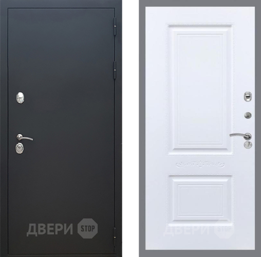 Входная металлическая Дверь Рекс (REX) 5 Черный Муар Смальта Силк Сноу в Мытищах