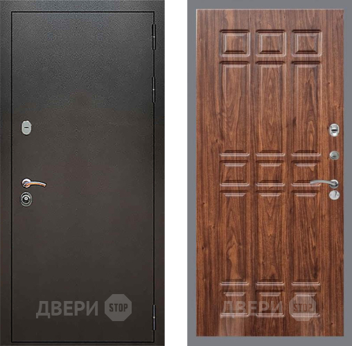 Дверь Рекс (REX) 5 Серебро Антик FL-33 орех тисненый в Мытищах
