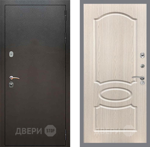 Дверь Рекс (REX) 5 Серебро Антик FL-128 Беленый дуб в Мытищах