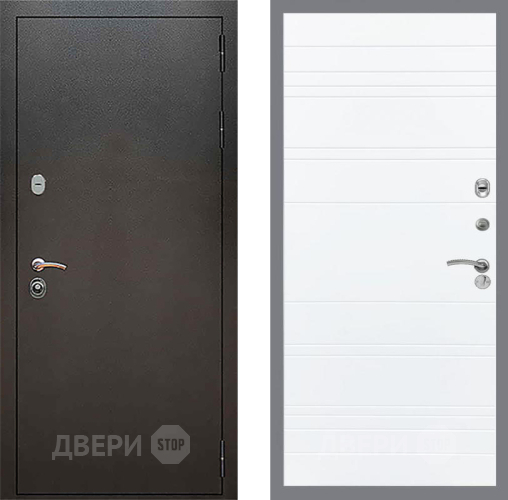 Входная металлическая Дверь Рекс (REX) 5 Серебро Антик Line Силк Сноу в Мытищах