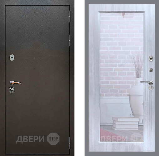 Дверь Рекс (REX) 5 Серебро Антик Зеркало Пастораль Сандал белый в Мытищах