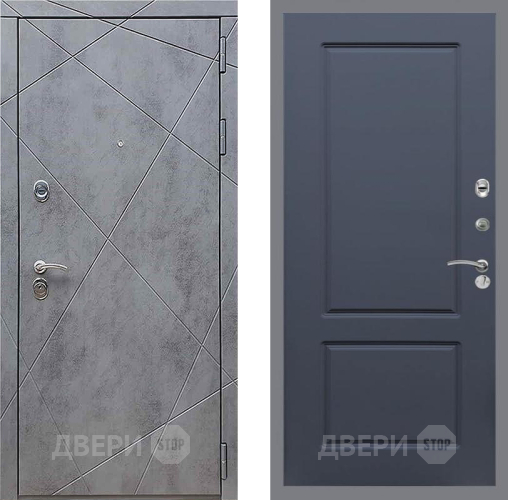 Входная металлическая Дверь Рекс (REX) 13 Бетон Темный FL-117 Силк титан в Мытищах