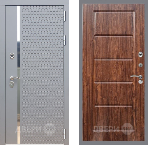 Дверь Рекс (REX) 24 FL-39 орех тисненый в Мытищах