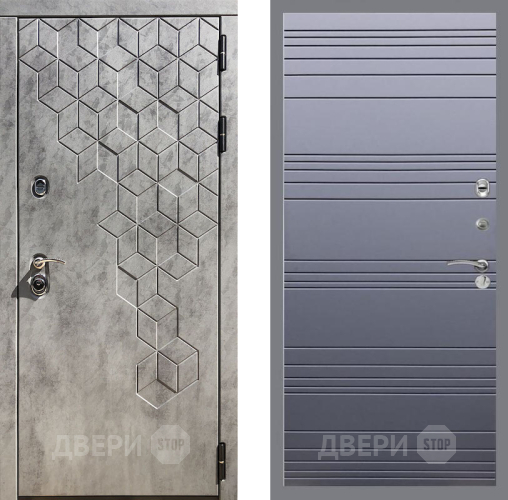 Дверь Рекс (REX) 23 Line Силк титан в Мытищах