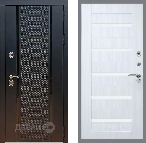 Дверь Рекс (REX) 25 СБ-14 стекло белое Сандал белый в Мытищах