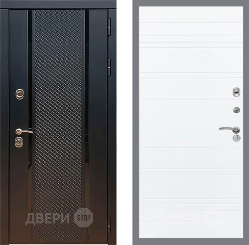 Входная металлическая Дверь Рекс (REX) 25 Line Силк Сноу в Мытищах