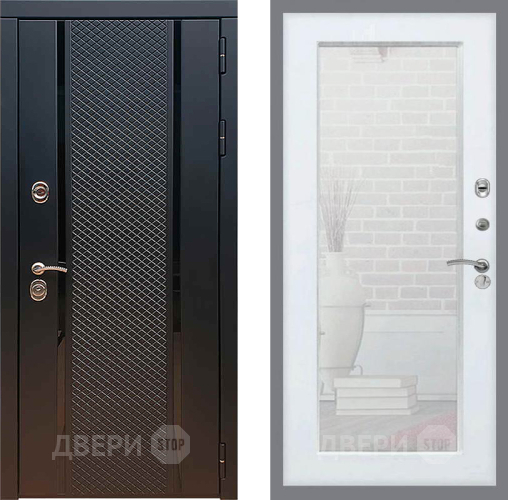 Дверь Рекс (REX) 25 Зеркало Пастораль Силк Сноу в Мытищах
