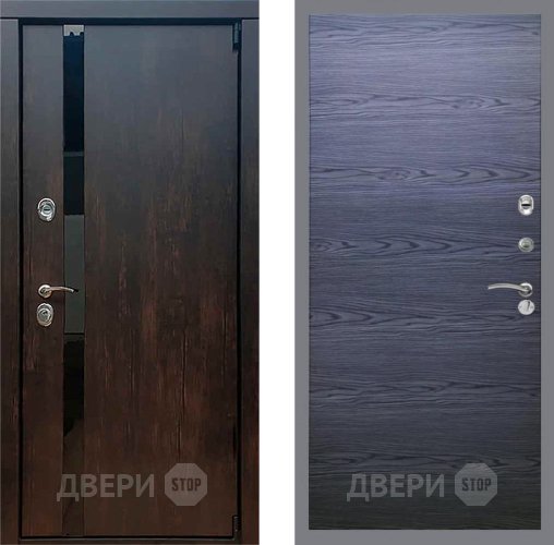 Входная металлическая Дверь Рекс (REX) 26 GL Дуб тангенальный черный в Мытищах