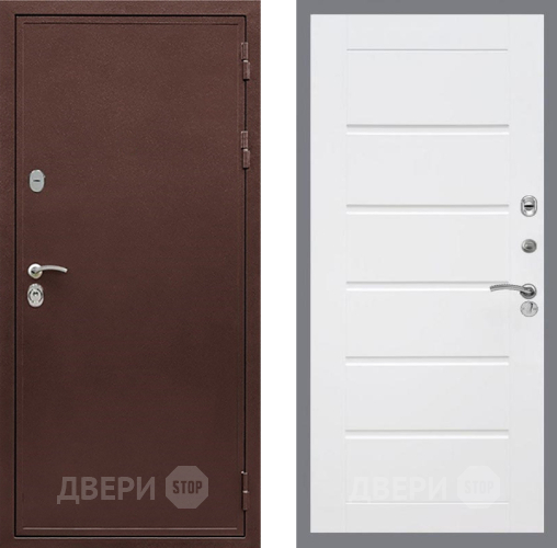 Входная металлическая Дверь Рекс (REX) 5 металл 3 мм Сити Белый ясень в Мытищах