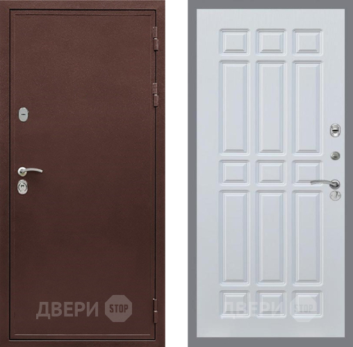 Дверь Рекс (REX) 5 металл 3 мм FL-33 Белый ясень в Мытищах