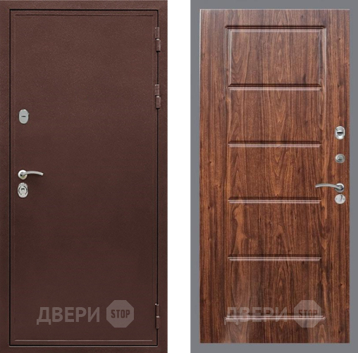 Дверь Рекс (REX) 5 металл 3 мм FL-39 орех тисненый в Мытищах