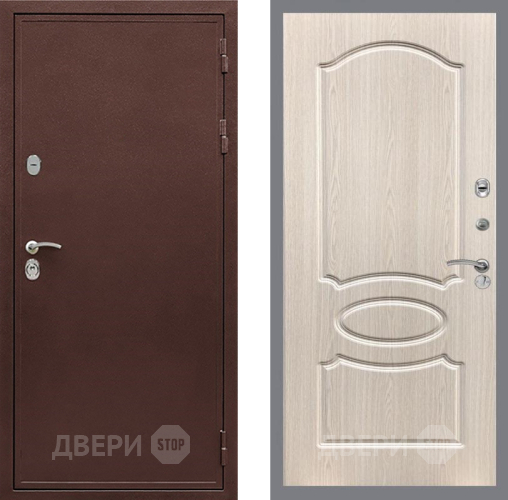 Дверь Рекс (REX) 5 металл 3 мм FL-128 Беленый дуб в Мытищах