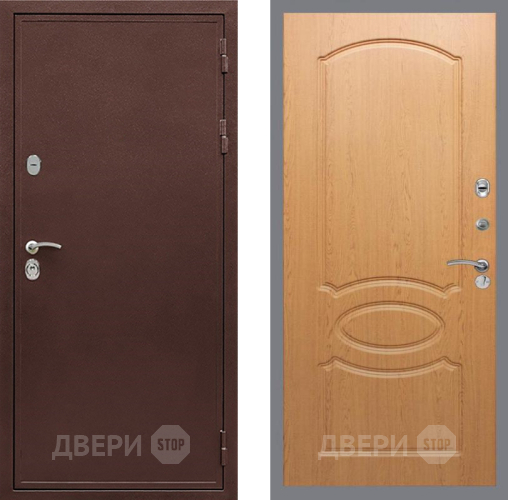 Входная металлическая Дверь Рекс (REX) 5 металл 3 мм FL-128 Дуб в Мытищах