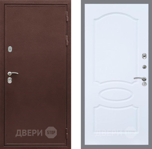 Входная металлическая Дверь Рекс (REX) 5 металл 3 мм FL-128 Силк Сноу в Мытищах