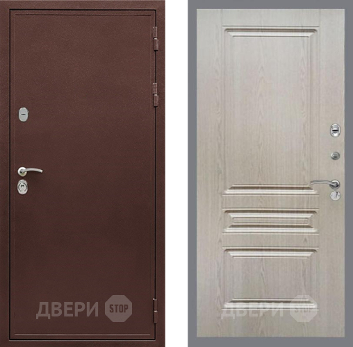 Входная металлическая Дверь Рекс (REX) 5 металл 3 мм FL-243 Беленый дуб в Мытищах
