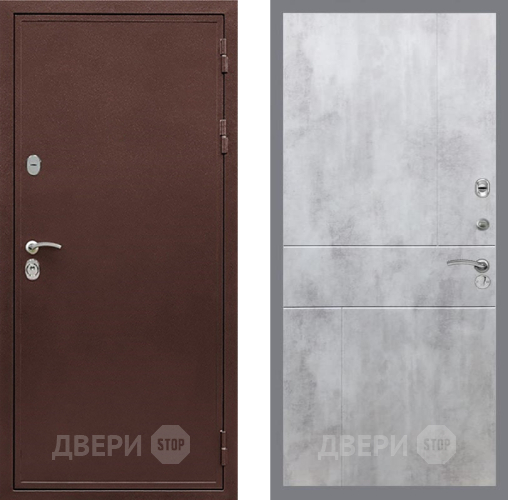 Входная металлическая Дверь Рекс (REX) 5 металл 3 мм FL-290 Бетон светлый в Мытищах