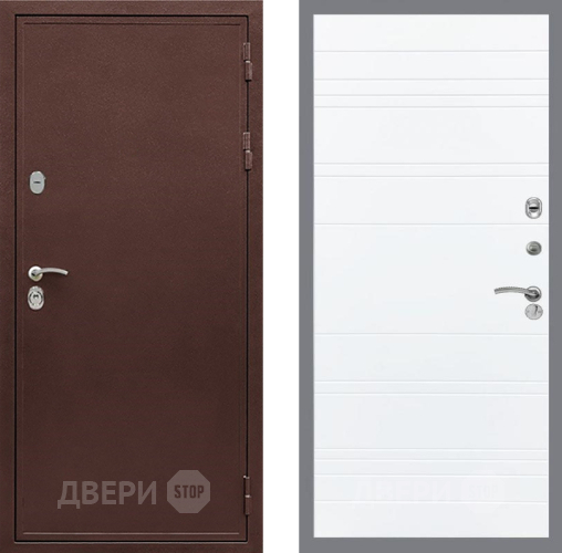 Дверь Рекс (REX) 5 металл 3 мм Line Силк Сноу в Мытищах